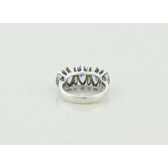 Sterling Silver Purple and White CZ Ring Size 7 1/4 - Picture 7 of 8